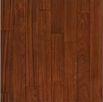Dark cherry hardwood flooring with planks in varying widths
